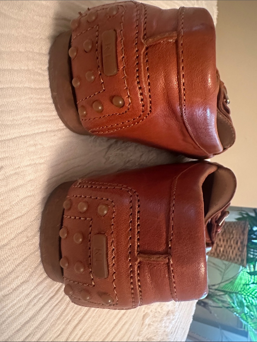 Ralph Lauren Collection Made in Italy Leather Woman’s Loafer/Contrast Stitching - Picture 8 of 11